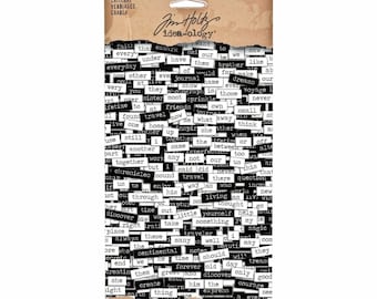 Tim Holtz Ideaology ChitChat Word Stickers, Planner, Journal, scrapbooking craft