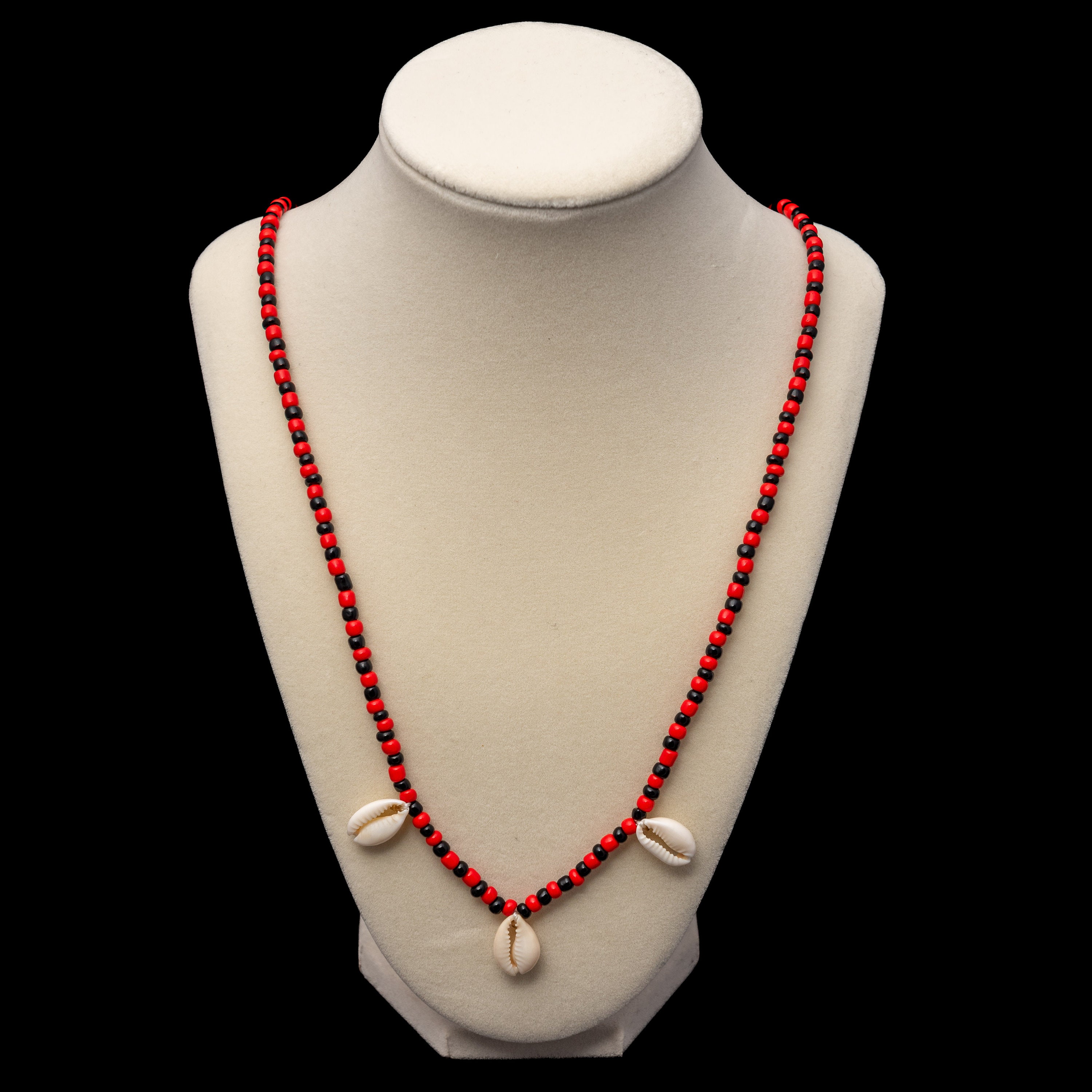 Elegua (with 3 Cowrie Shell / Caracol) Eleke / Collar Santeria Lucumi ...
