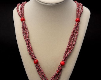 Oya (Deluxe 3 strand with skull) Eleke / Collar Santeria Lucumi Ifa Yoruba