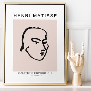 Henri Matisse Poster l Matisse Line Drawing l Matisse Print l Digital download | Printable Wall Art l Wall Decor