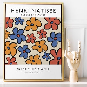 Henri Matisse Poster l Matisse Flower Design l Matisse Print l Digital download | Printable Wall Art l Wall Decor