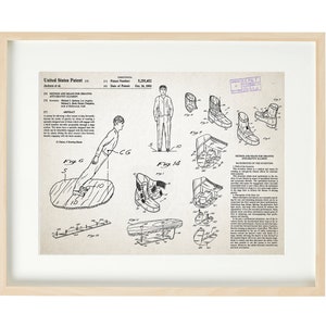 MICHAEL JACKSON  -1993 Patent Print Smooth Criminal Video  Anti-Gravity Boots - Printable Wall Art,