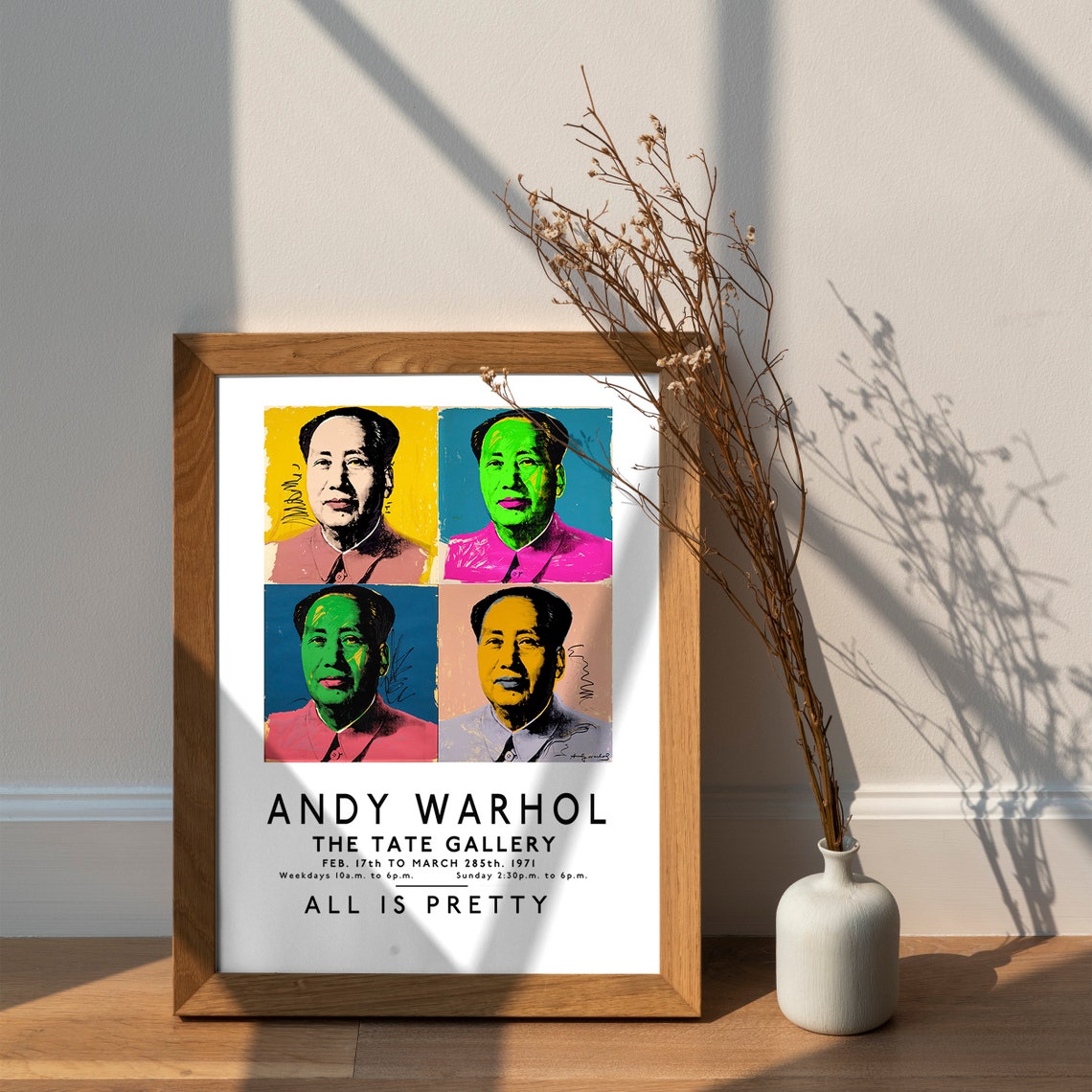 ANDY WARHOL Chairman Mao Art Poster Mao Zedong Printable - Etsy
