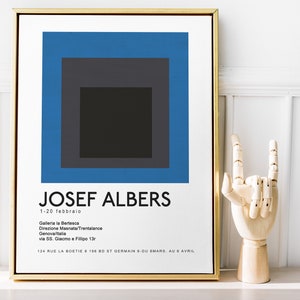 Josef Albers Exhibition Poster l Printable Wall Art l Modern l Albers Art I Abstract Art I Minimalist Poster