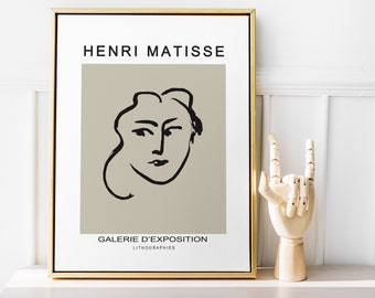 Henri Matisse Poster l Matisse Line Drawing l Matisse Print l Digital download | Printable Wall Art l Wall Decor