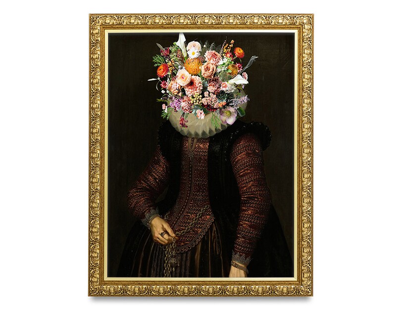 Altered Renaissance Art Vintage ,Portrait , Download Printable Quirky Wall Art, Modern Decor, Art Digital, Art Antique Famous image 3