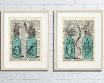 APOTHECARY JARS Set of 2  Printable Wall Art,