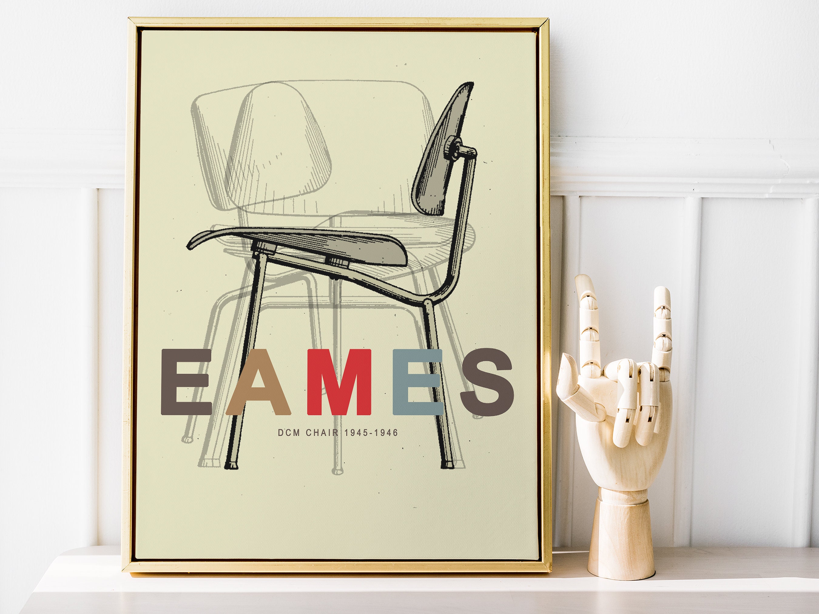 Charles and Ray Eames Chair Bauhaus Poster Mid Century - Etsy
