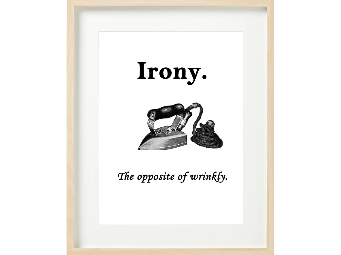 IRONY ART Printable Wall ArtDictionary Art ready to Print Etsy