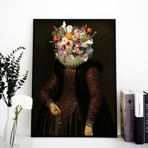 Altered Renaissance Art Vintage ,Portrait , Download Printable Quirky Wall Art, Modern Decor, Art Digital, Art Antique Famous image 2