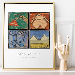 Egon Schiele Poster espositivi l Egon Schiele Abstract Series I digital download / Printable Wall Art l Modern l Wall Art I Abstract Art