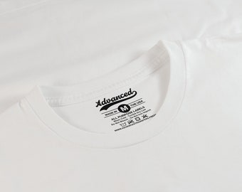 480 Screen-Printed Tag-less Neck Labels