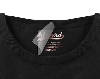 240 Screen-Printed Metallic Tag-less Neck Labels