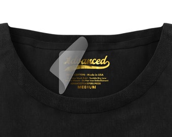 360 Screen-Printed Metallic Tag-less Neck Labels