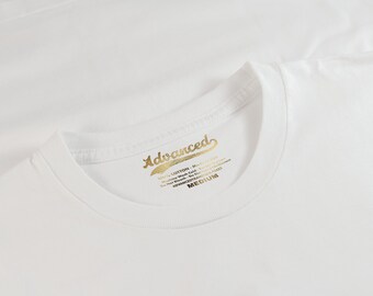 480 Screen-Printed Metallic Tag-less Neck Labels