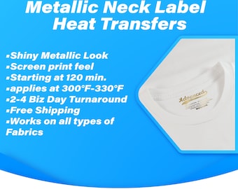 Screen-Printed Metallic Tag-less Neck Labels