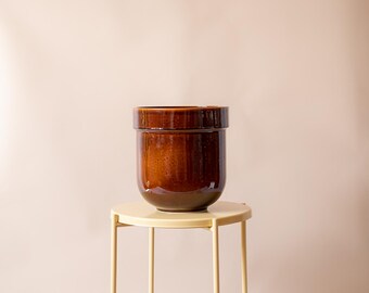 TUBBA Handmade Ceramic Planter – Honey Gloss Finish – Standing Plant Pot – Perfect Gift