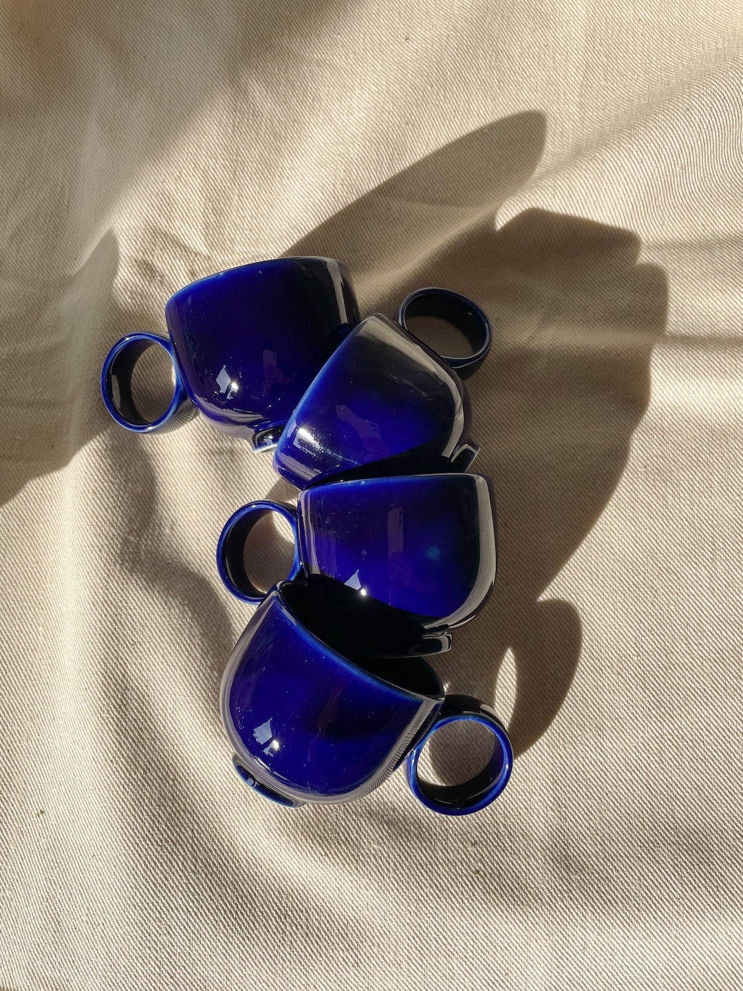 Handmade Cobalt Ceramic Espresso Cup, Small Coffee Cup (2 oz)
