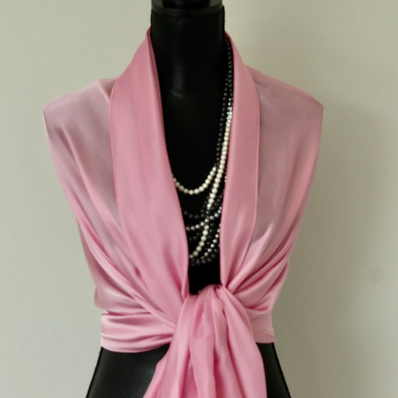 textured satin shawl