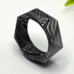 Silver Wave Pattern Ring For Men - Silver Ring For Men, Unique Design Ring, Men Ring Costume Ring For Him, Unique Birthday Gift for Him