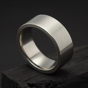 Simple Titanium Ring, Classic Wedding Band, Mens Modern Ring, Womens Personalized Ring, Titanium Minimalist Ring, 5th Anniversary Gift