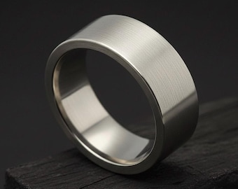 Simple Titanium Ring, Classic Wedding Band, Mens Modern Ring, Womens Personalized Ring, Titanium Minimalist Ring, 5th Anniversary Gift