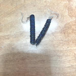 pendientes de destellos azules