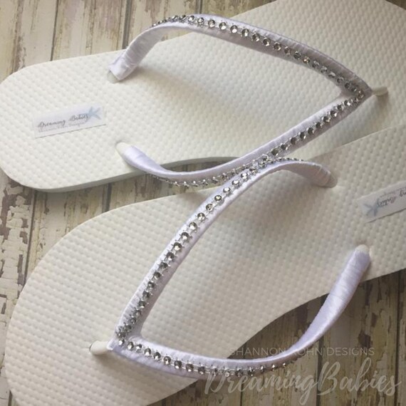 etsy bridal flip flops