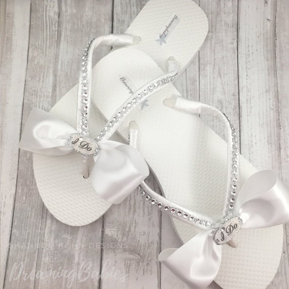 etsy bridal flip flops