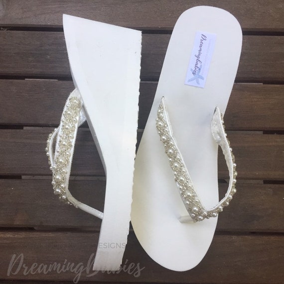 etsy bridal flip flops