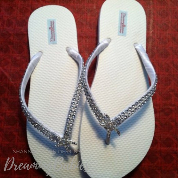 etsy bridal flip flops
