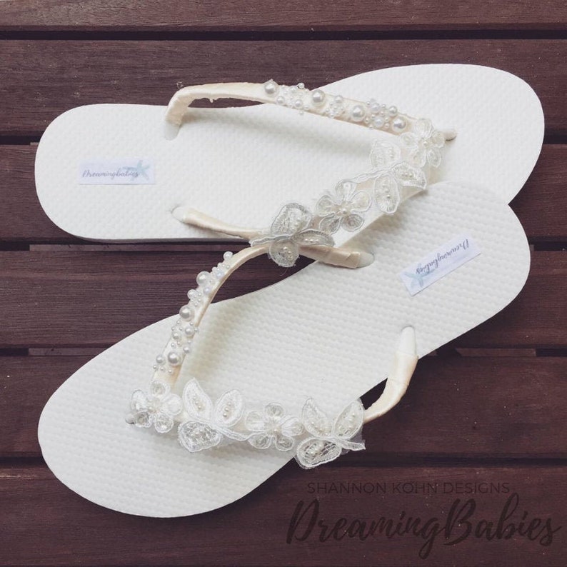beach wedding flip flops
