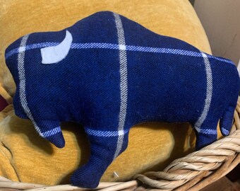 Geruite flanel buffelknuffel, decoratie in aangepaste kleur