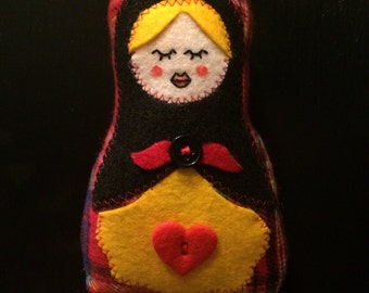 Russian Matryoshka plush ornament