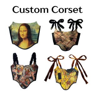 Crea un corsé personalizado - Corsé personalizado - Corsé con cordones hecho a mano - Ropa de mujer