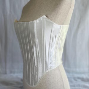 Handmade Silk Ivory Wedding Bustier - Custom Bridal Corset