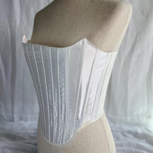 Handmade Silk Bridal Corset Top – Custom Wedding Overbust Corset