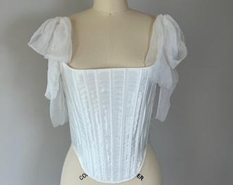 Brautkorsett aus Seide und Chiffon
