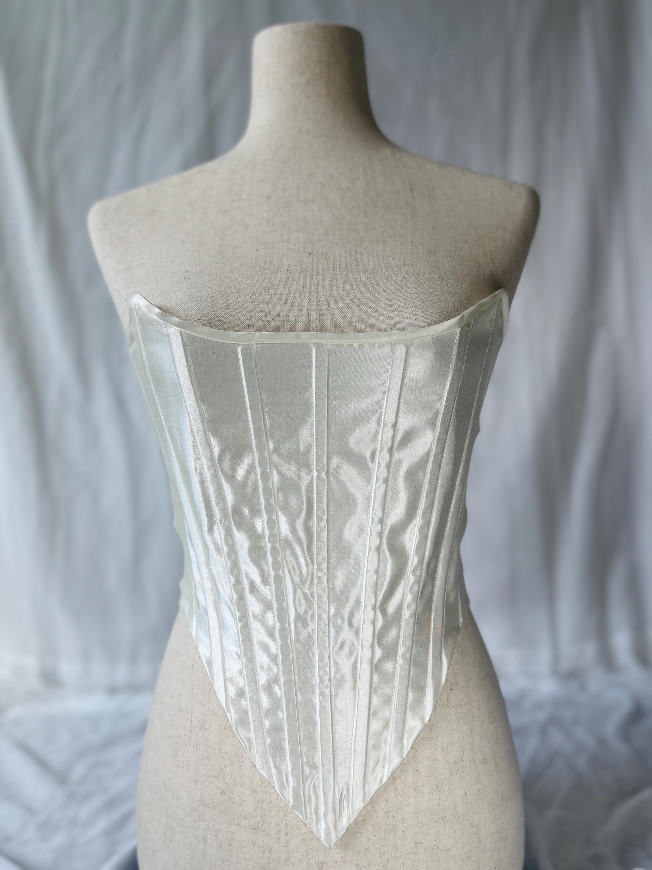 Ivory Silk Bridal Corset Top - Custom Size Wedding Bustier - Etsy