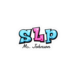 Personalized Speech Language Pathologist Kiss-Cut Vinyl Decals, SLP Laptop Stickers, Therapy Decor, SLP Gift