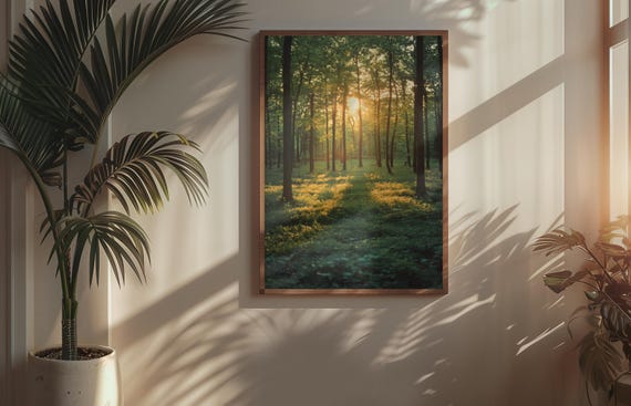 Waldlichtung Poster | Natur Kunstdruck mit halbglänzend-matter Oberfläche