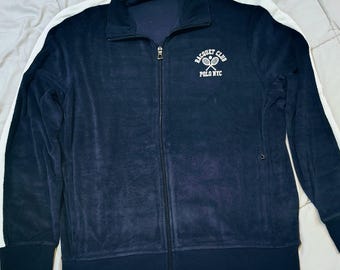Chaqueta Polo Racquet Club Chaqueta deportiva Ralph Lauren Chaqueta de tenis Polo NYC Chaqueta azul marino con cremallera Chaqueta Polo Ralph Lauren Chaqueta preppy para hombre