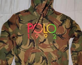 Sudadera con capucha de camuflaje de Polo Ralph Lauren Sudadera gráfica POLO 1992 Talla mediana