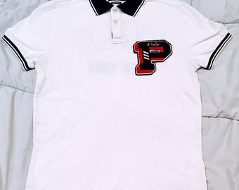 Camisa polo blanca Polo Ralph Lauren New York Chenille P Slim Fit Talla pequeña