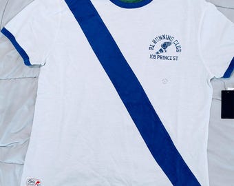 Camiseta reversible Polo Ralph Lauren Running Club NYC 067, talla grande, BNWT