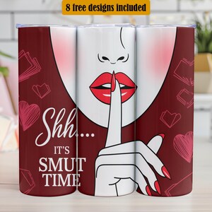 SMUT Reader Tumbler Design, Book Lover 20 oz Skinny Tumbler Wrap Sublimation Design, PNG, Instant Digital Download