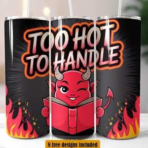 SMUT Reader Tumbler Design, Book Lover 20 oz Skinny Tumbler Wrap Sublimation Design, PNG, Instant Digital Download