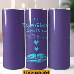 SMUT Reader Tumbler Design, Book Lover 20 oz Skinny Tumbler Wrap Sublimation Design, PNG, Instant Digital Download