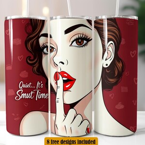 SMUT Reader Tumbler Design, Book Lover 20 oz Skinny Tumbler Wrap Sublimation Design, PNG, Instant Digital Download