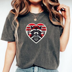 Raccoon Heart Valentines Day png, retro Valentines Heart PNG, Womens Valentines Hearts png, Valentine png, Mom Heart png, raccoon Heart PNG